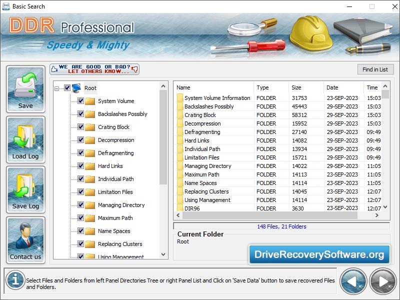 Screenshot of Drive Recovery Software Professional